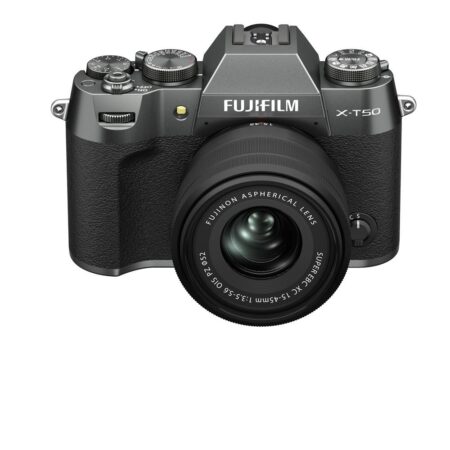 Kit de cámara sin espejo Fujifilm X-T50 antracita plata + XC15-45mm